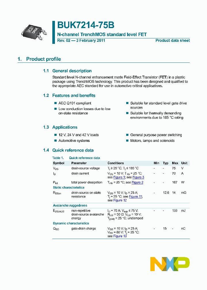 BUK7214-75B_3364354.PDF Datasheet