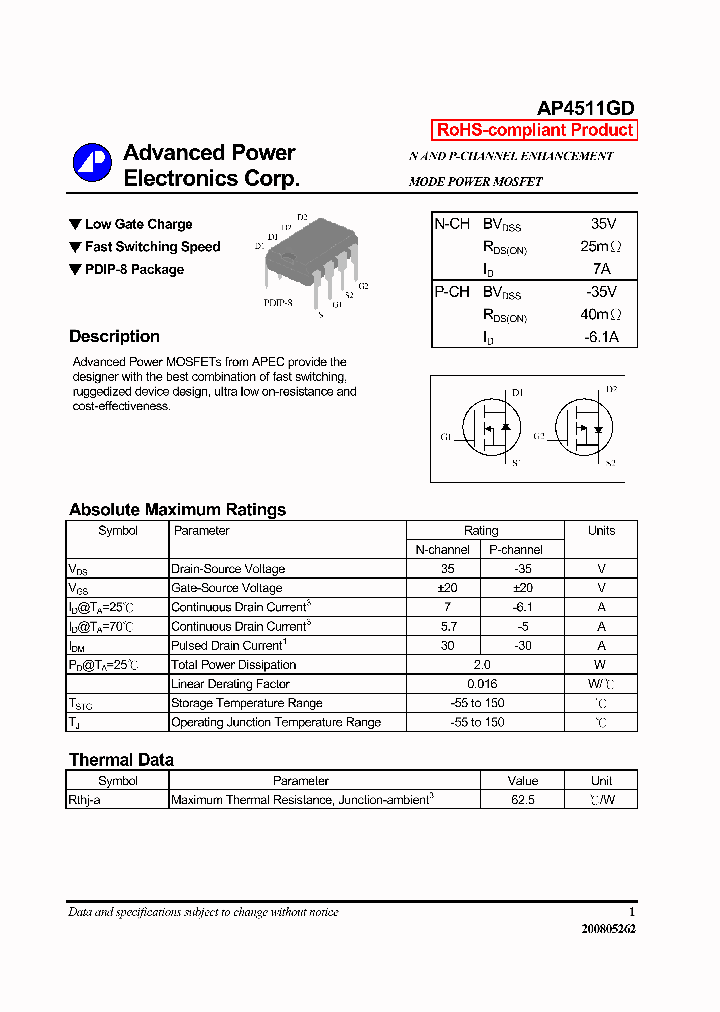 AP4511GD_3381020.PDF Datasheet