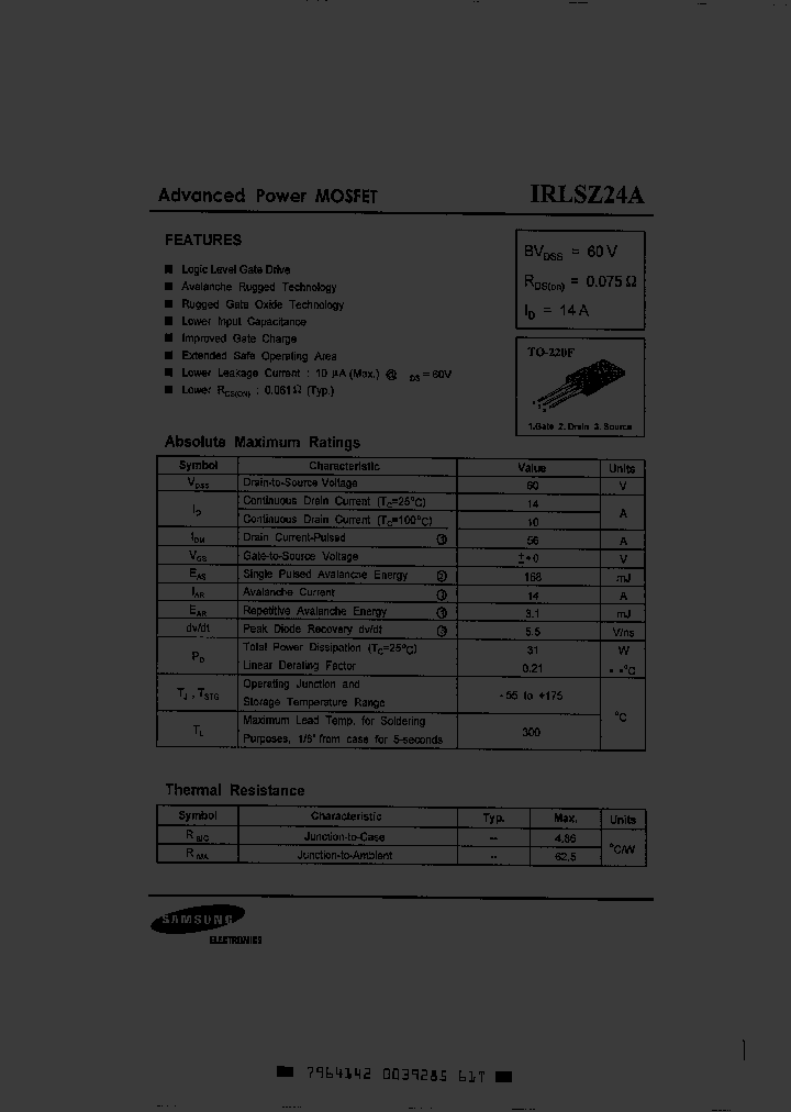 IRLSZ24A_3397536.PDF Datasheet