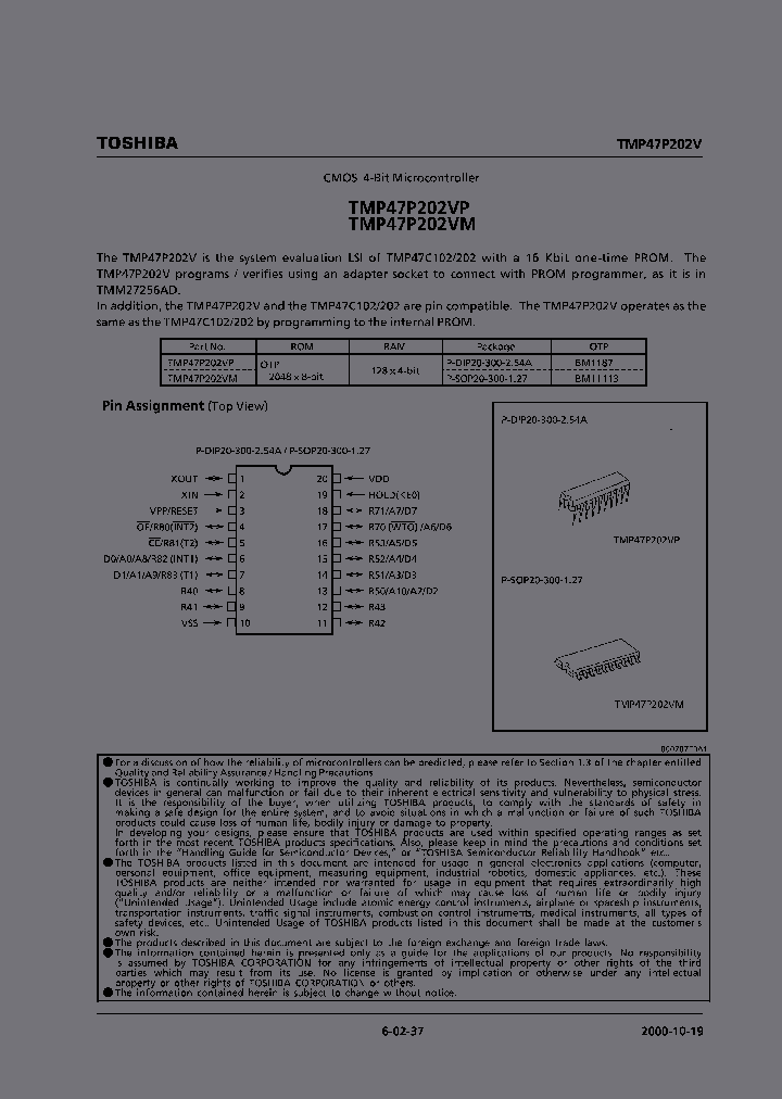 TMP47P202VP_3401060.PDF Datasheet