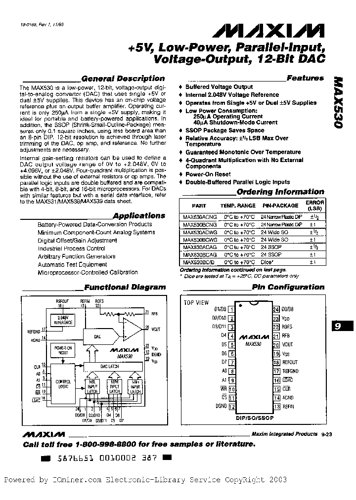 MAX530AMRG_3406885.PDF Datasheet