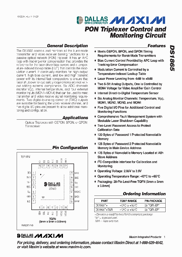 DS1865T_3447734.PDF Datasheet