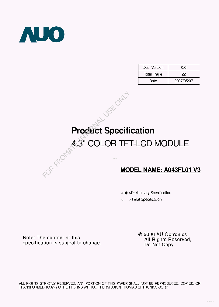 A043FL01V3_3460806.PDF Datasheet