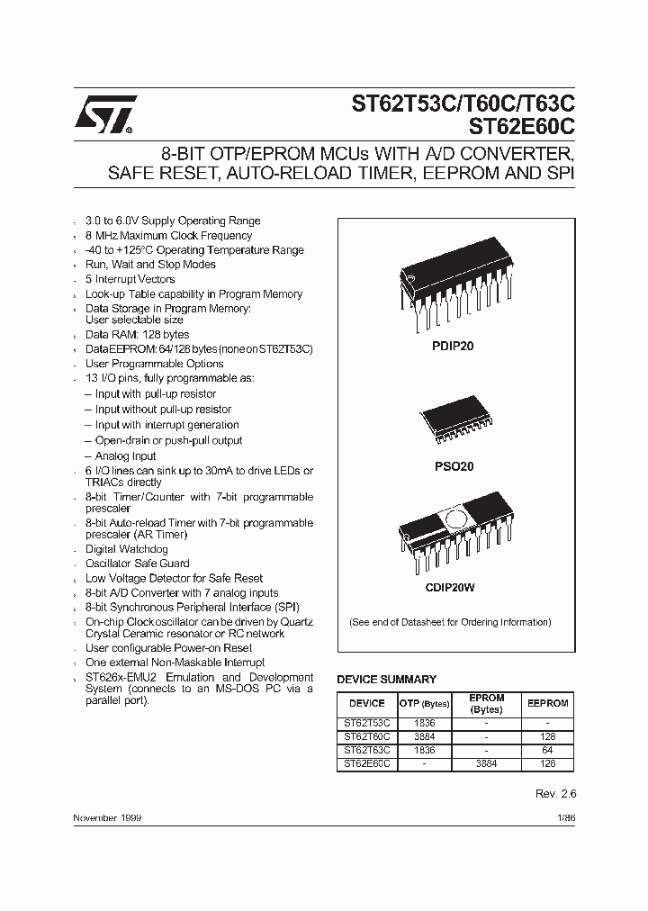 ST62T53C_3463624.PDF Datasheet