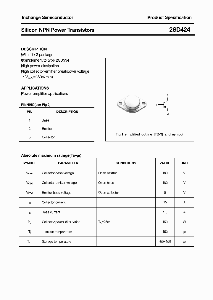 2SD424_3501011.PDF Datasheet