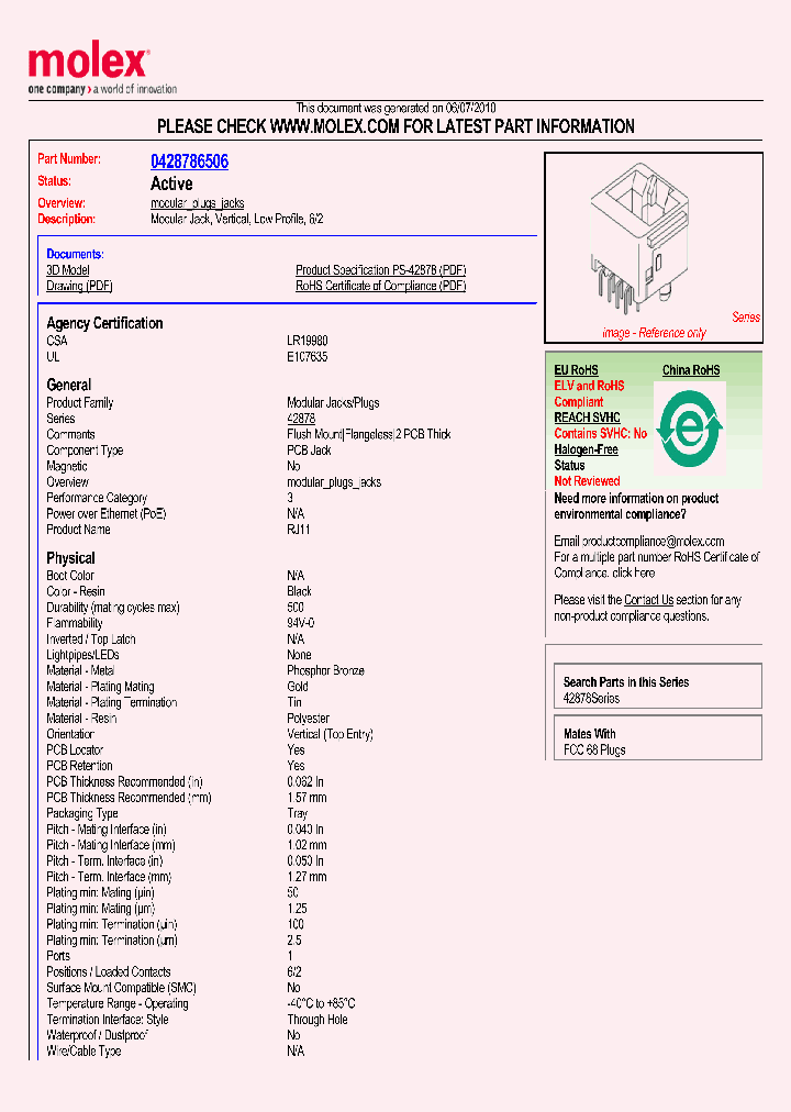 42878-6506_3570079.PDF Datasheet