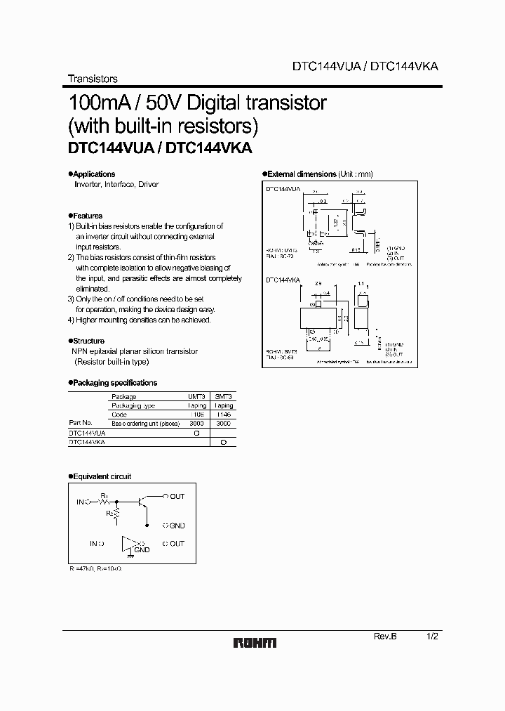 DTC144VKA_3572661.PDF Datasheet