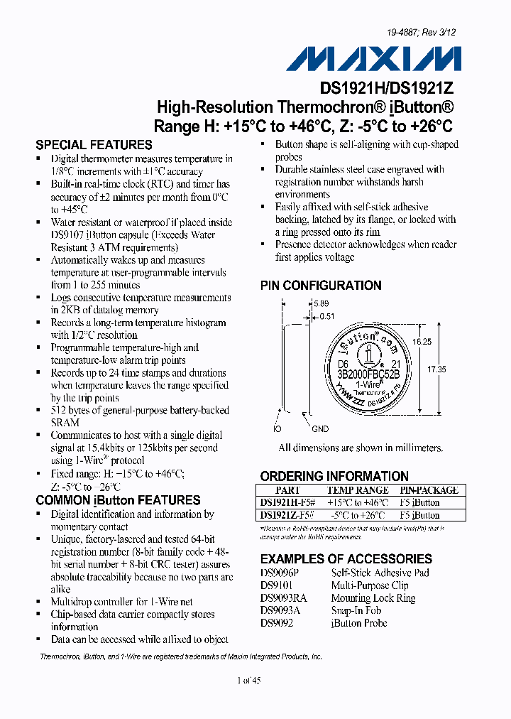 DS1921Z-F5_3656502.PDF Datasheet