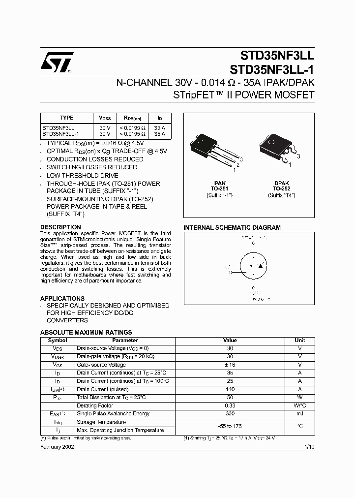 STD35NF3LL_3677956.PDF Datasheet