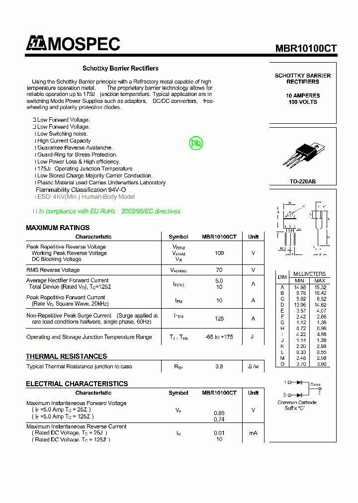 MBR10100CT_3679025.PDF Datasheet