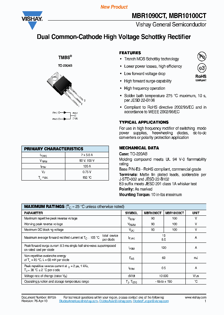 MBR10100CT_3679034.PDF Datasheet