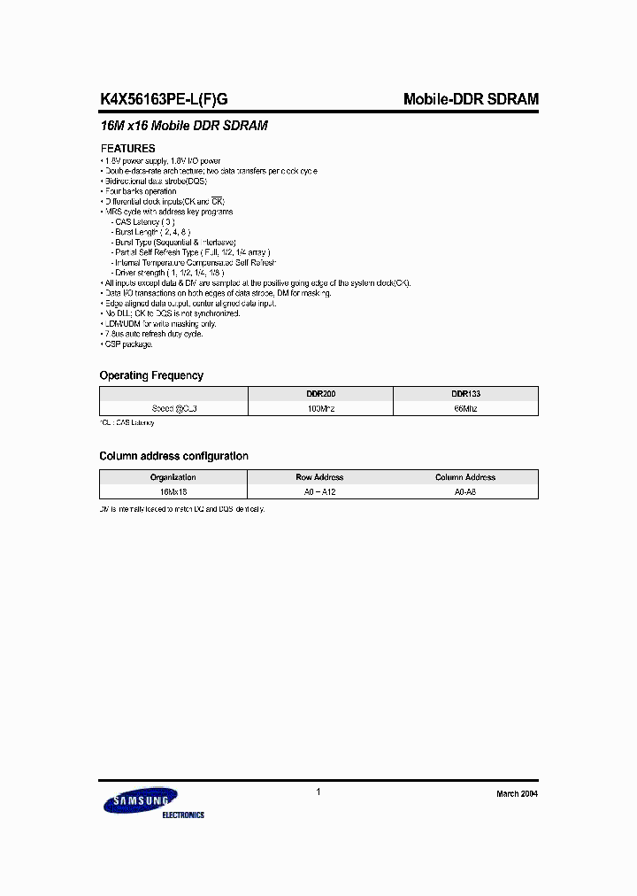 K4X56163PE-LFG_3694719.PDF Datasheet