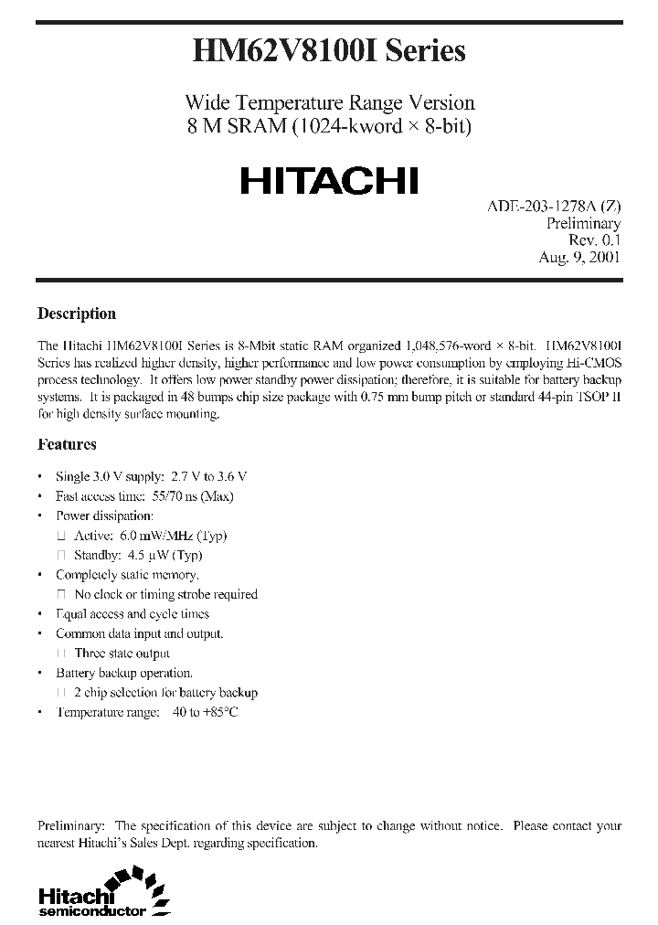 HM62V8100LBPILBPI-XXSL_3698681.PDF Datasheet