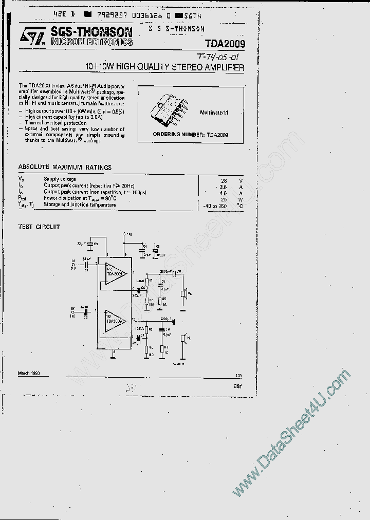 TDA2009_3895692.PDF Datasheet