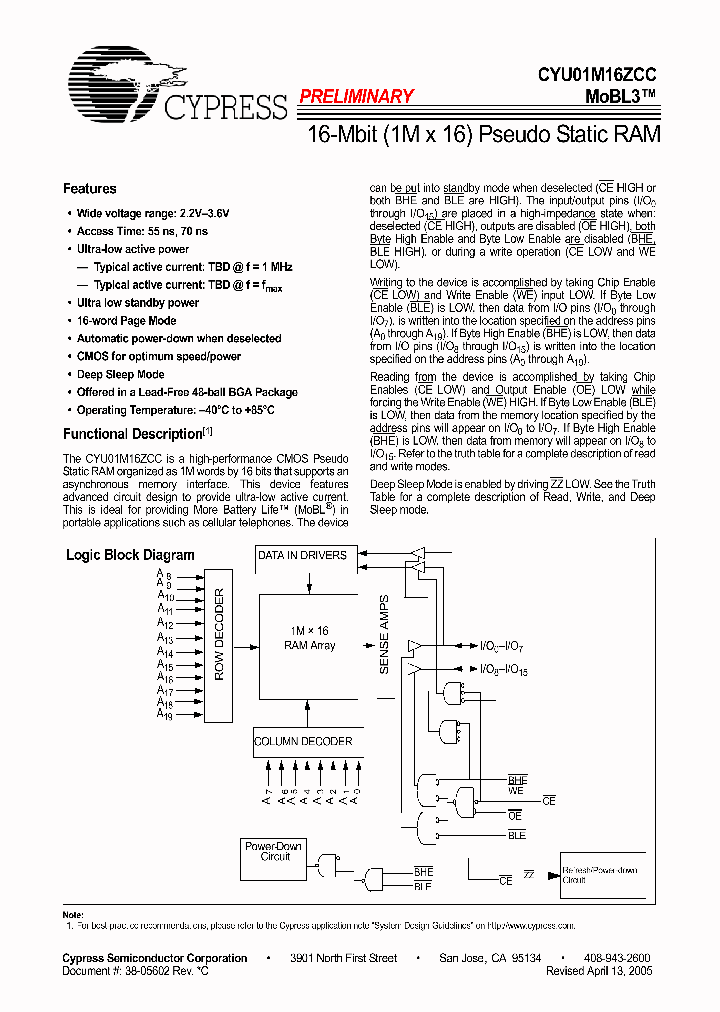 CYU01M16ZCCU-55BVXI_3757834.PDF Datasheet