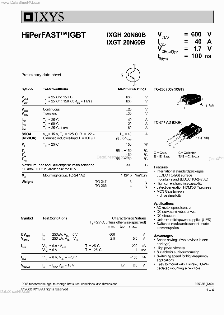 IXGH20N60B_3906292.PDF Datasheet