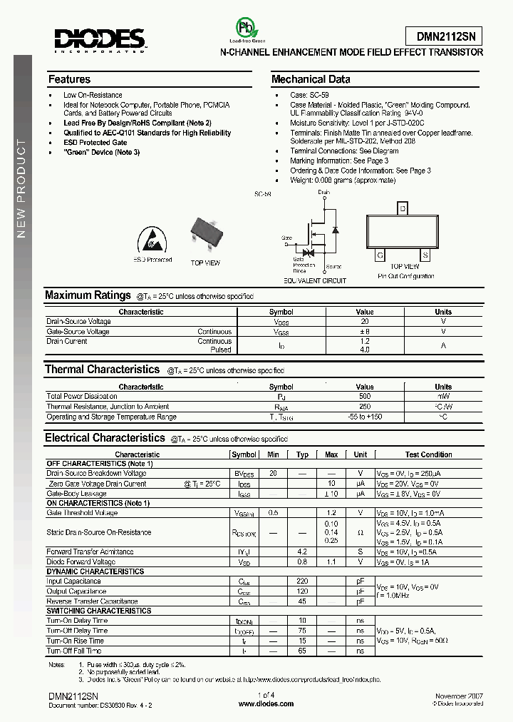 DMN2112SN0711_3941768.PDF Datasheet