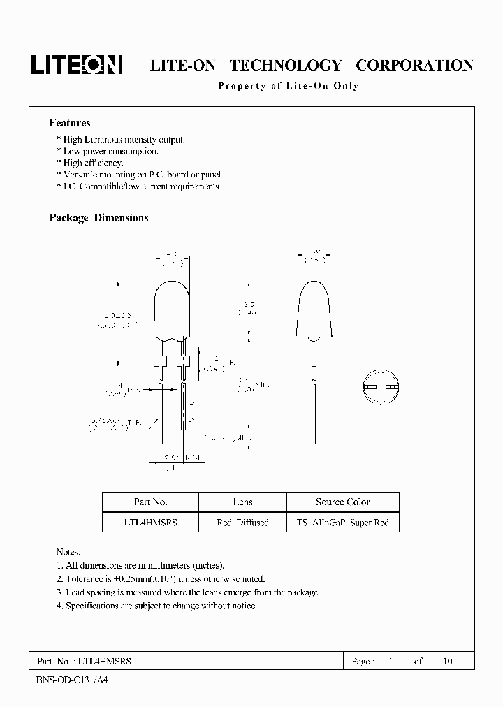 LTL4HMSRSBINP_3787016.PDF Datasheet