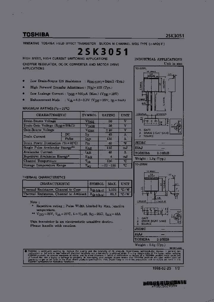 2SK3051TO-220FL_3797305.PDF Datasheet