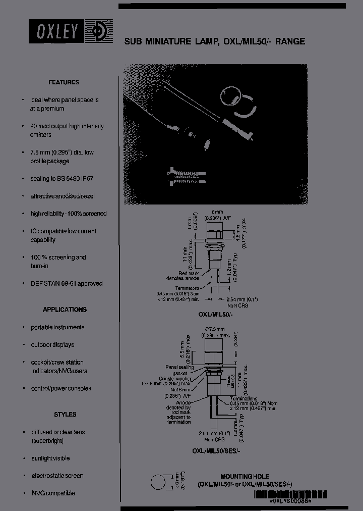 OXLMIL50RAFYELLOW_3803584.PDF Datasheet