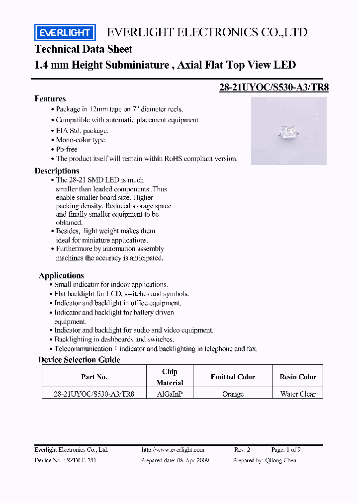 28-21UYOCS530-A3TR8_3808477.PDF Datasheet