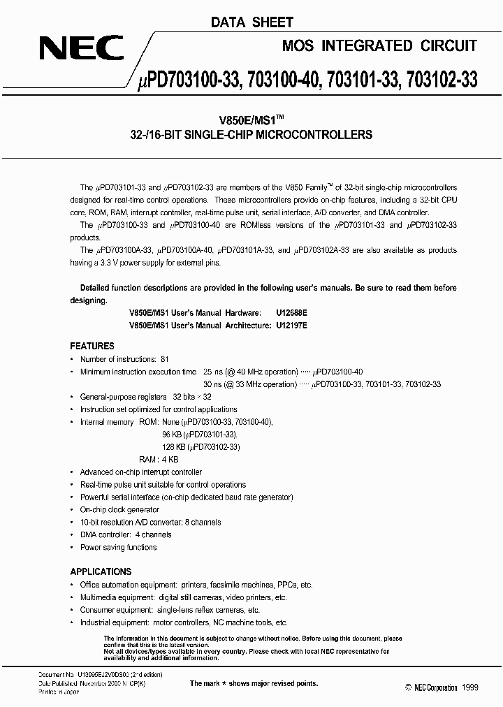 UPD703100GJ-33-UEN-A_3822693.PDF Datasheet