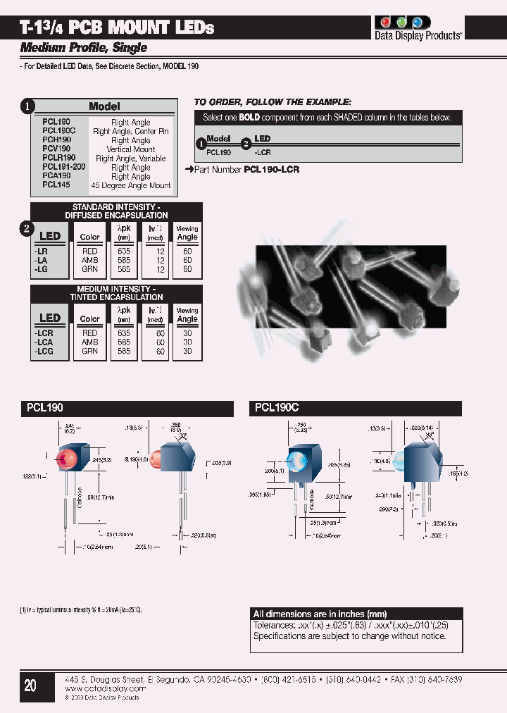 PCLR190-LR_3834303.PDF Datasheet