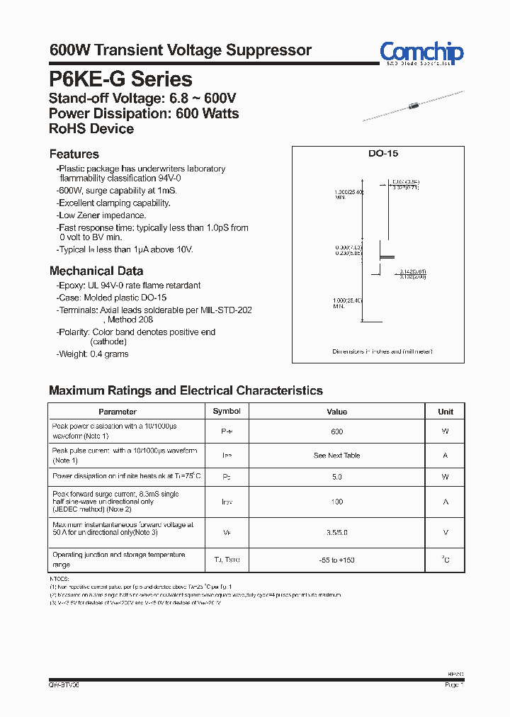 P6KE68A-G_4091030.PDF Datasheet