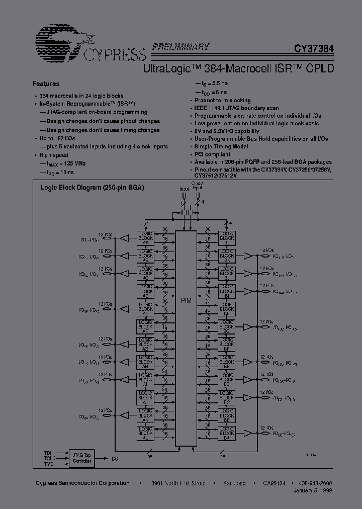 CY37384P208-154NC_3858002.PDF Datasheet