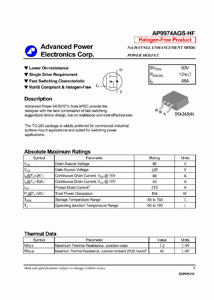 AP9974AGS-HF_3861536.PDF Datasheet