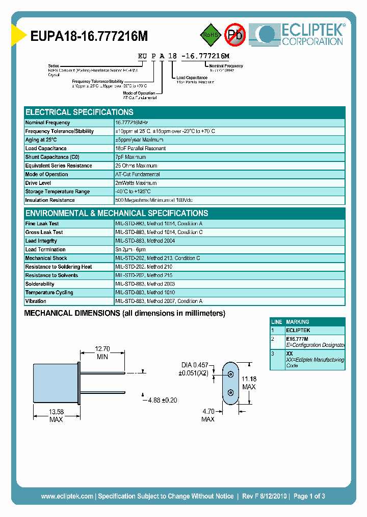 EUPA18-16777216M_3862683.PDF Datasheet