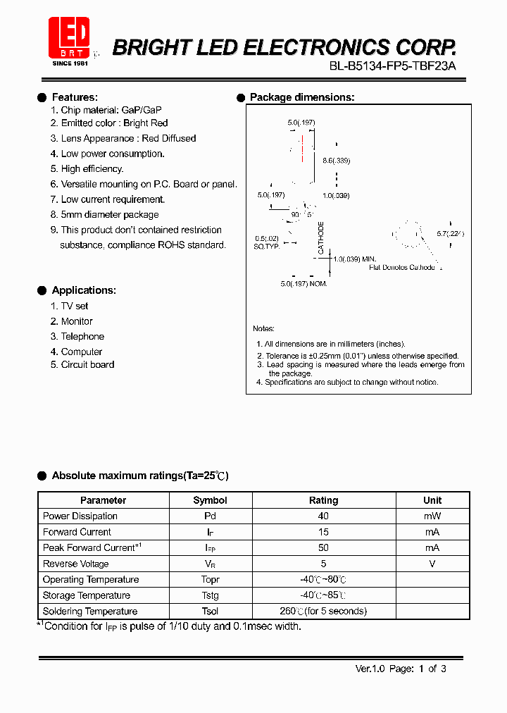 BL-B5134-FP5-TBF23A_3870146.PDF Datasheet