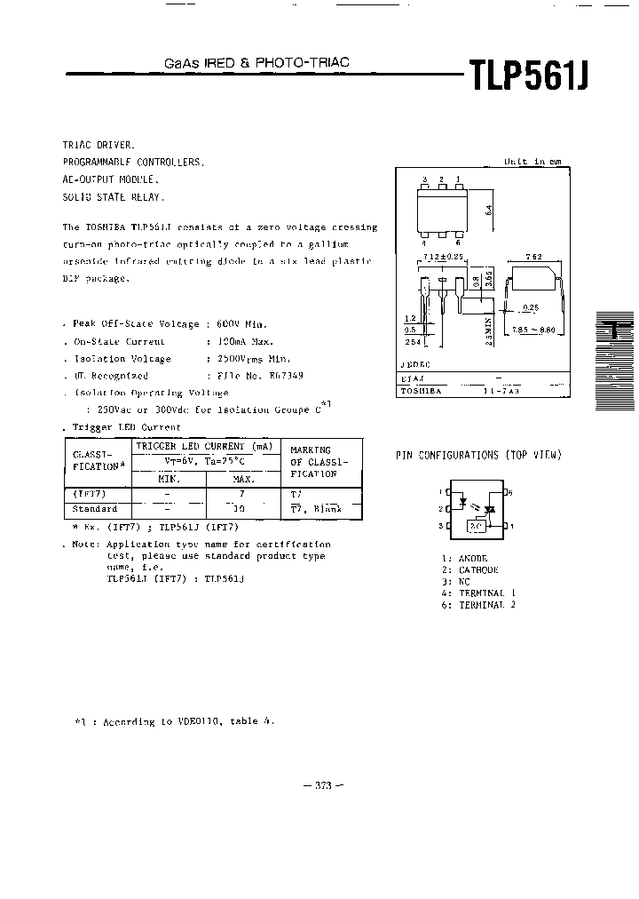 TLP561JTP5_3871458.PDF Datasheet