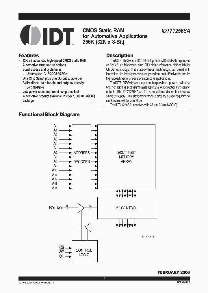 IDT71256SA35SOG18_3874279.PDF Datasheet