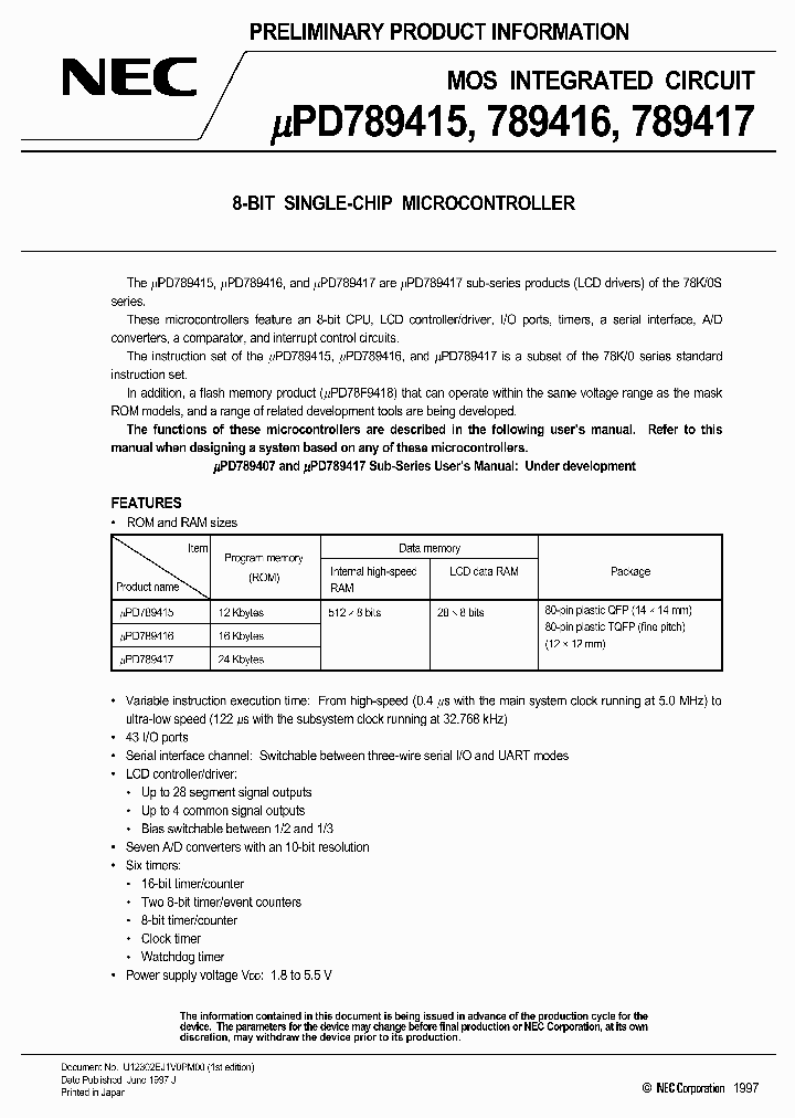 UPD789416GC-XXX-8BT_3873811.PDF Datasheet