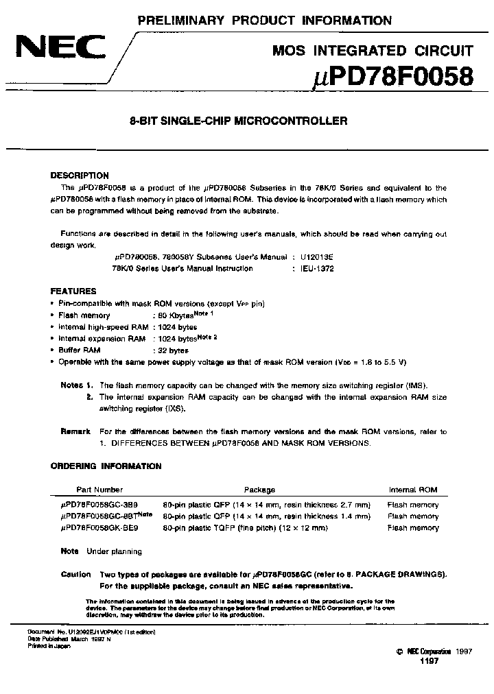 UPD78F0058GC-8BT-A_3899077.PDF Datasheet