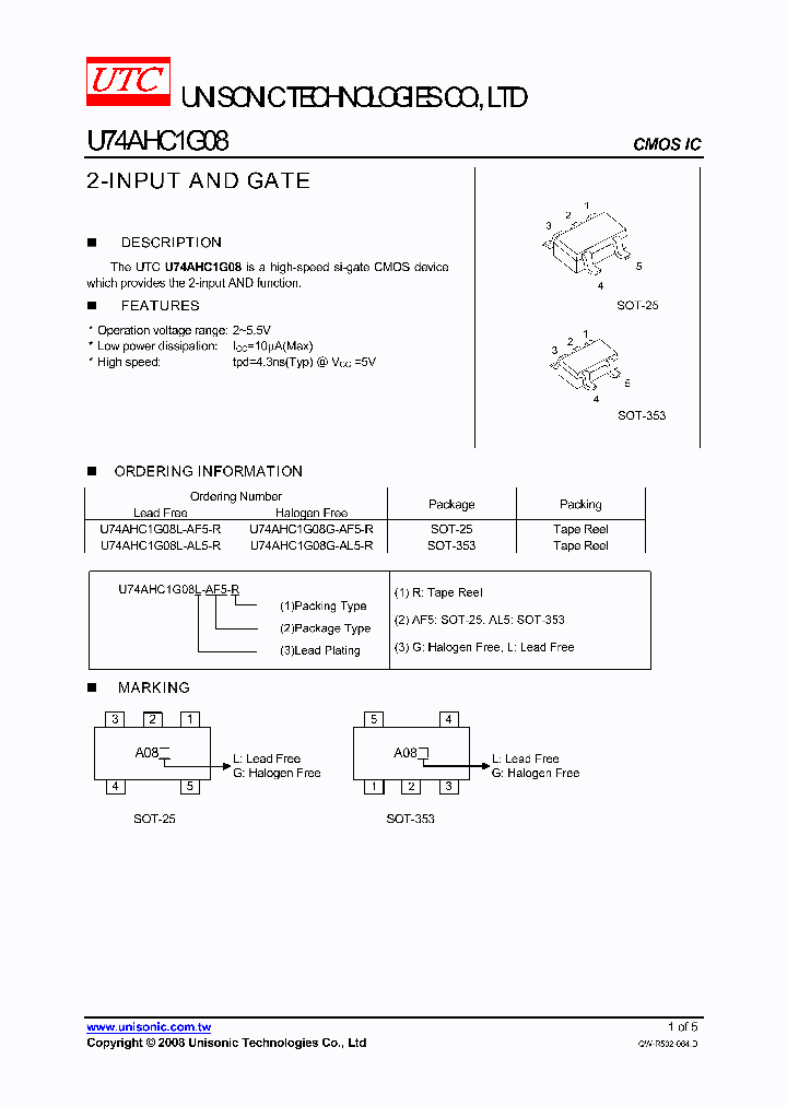 U74AHC1G08L-AL5-R_3904892.PDF Datasheet