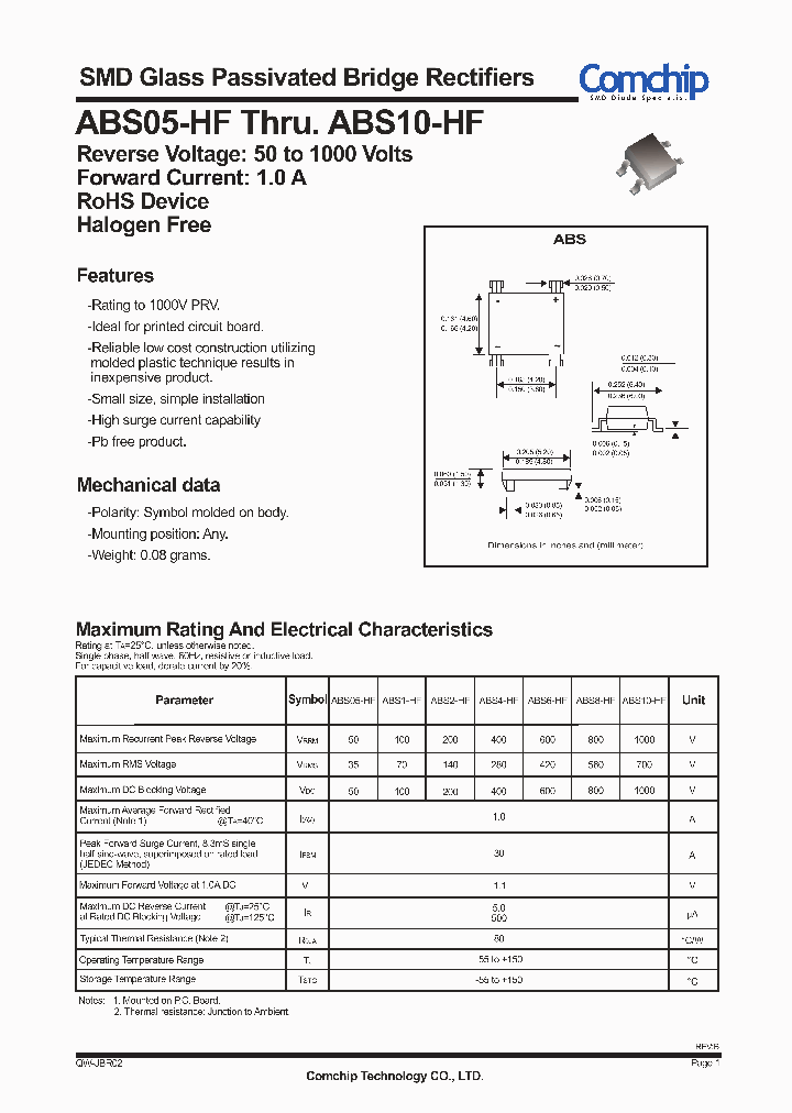 ABS1-HF_4160062.PDF Datasheet