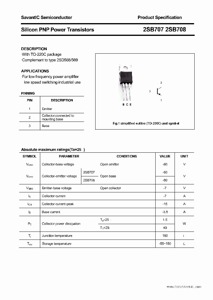 2SB708_4182629.PDF Datasheet