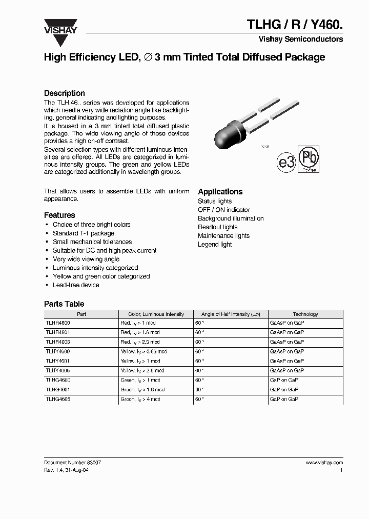 TLHR4600_4185742.PDF Datasheet