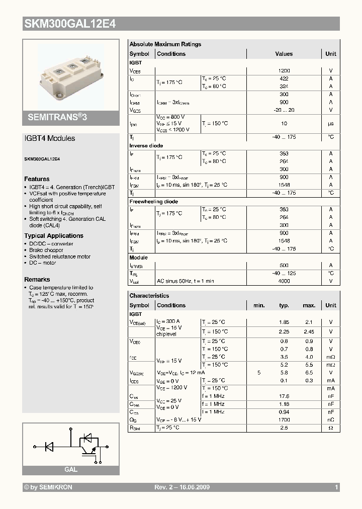 SKM300GAL12E40906_4187662.PDF Datasheet