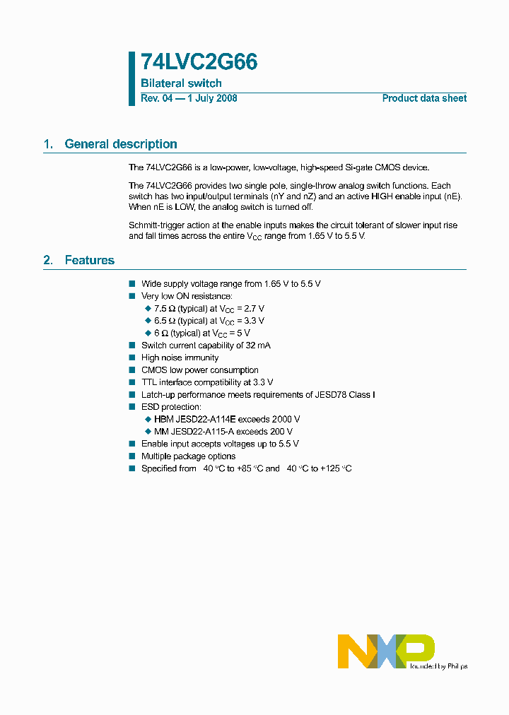 74LVC2G66GT115_4044013.PDF Datasheet