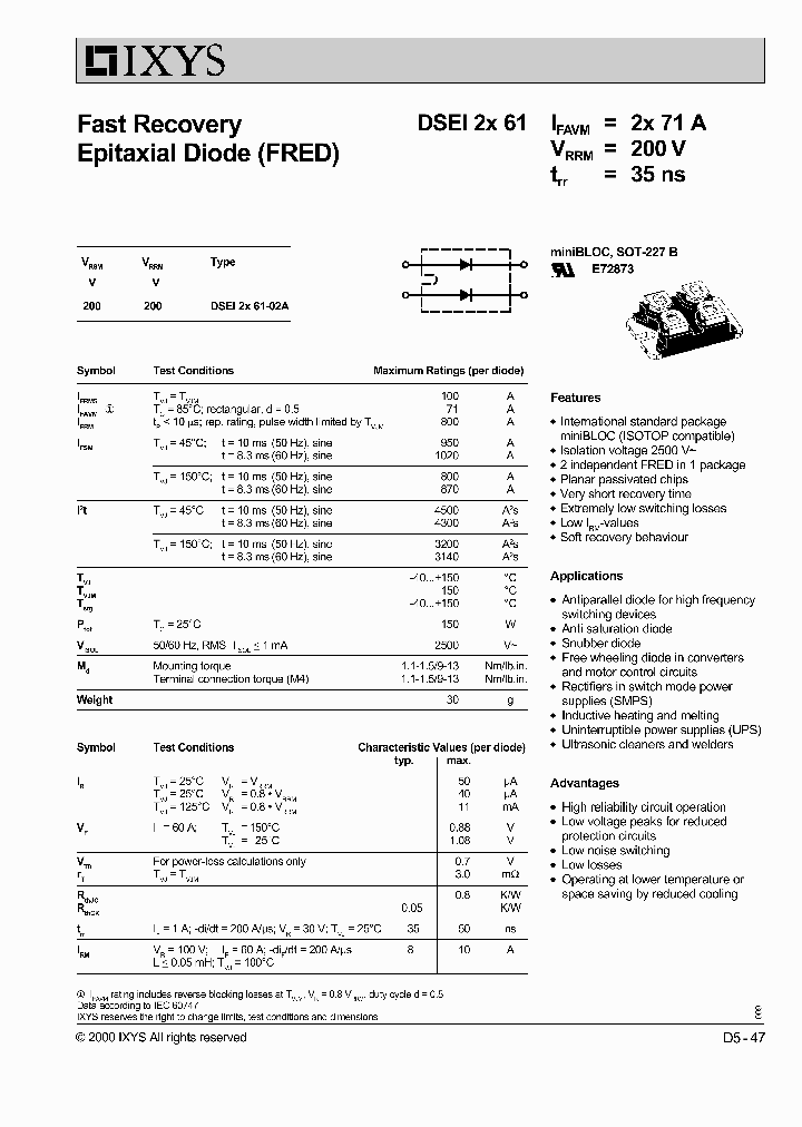 DSEI2X61-06C_4172726.PDF Datasheet