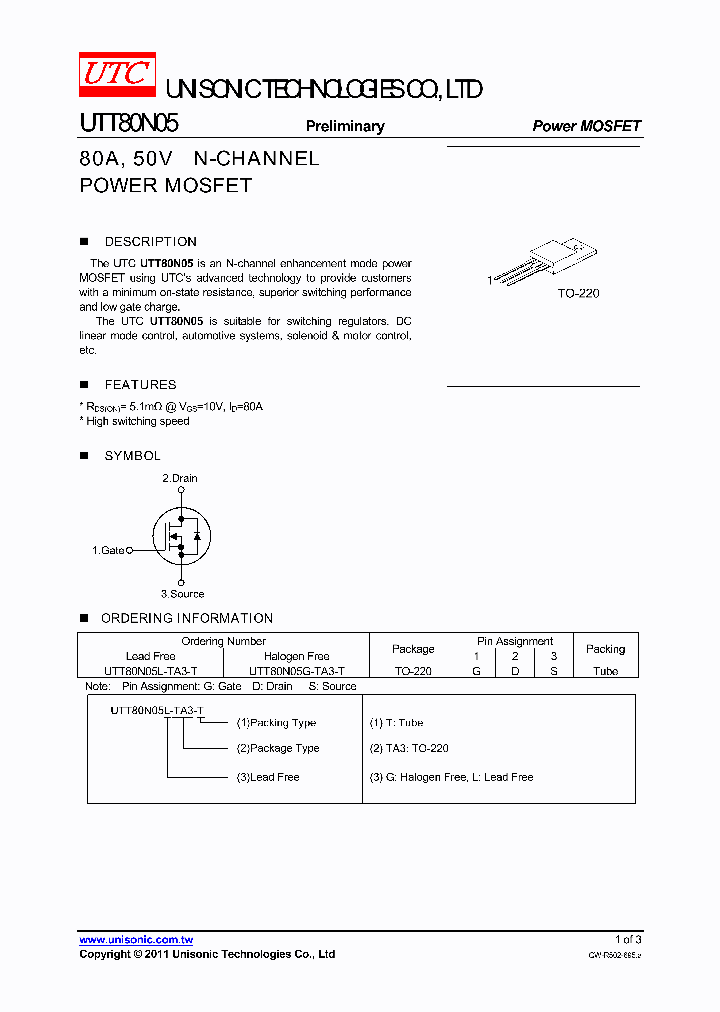 UTT80N05_4258738.PDF Datasheet