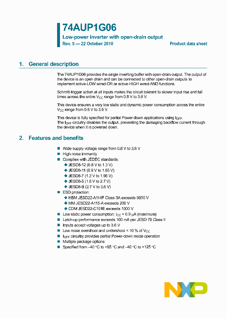 74AUP1G06GM_4217180.PDF Datasheet