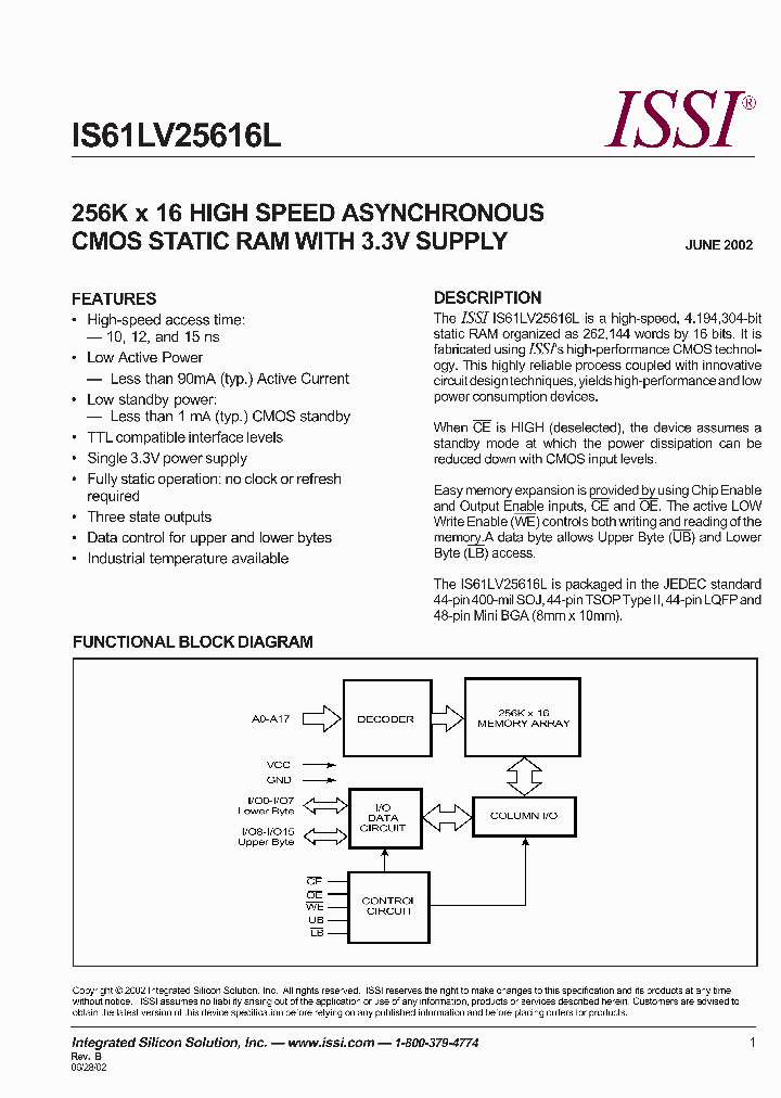 IS61LV25616L-15K_4224943.PDF Datasheet