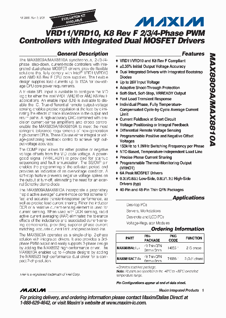 MAX8809AETL_4245764.PDF Datasheet