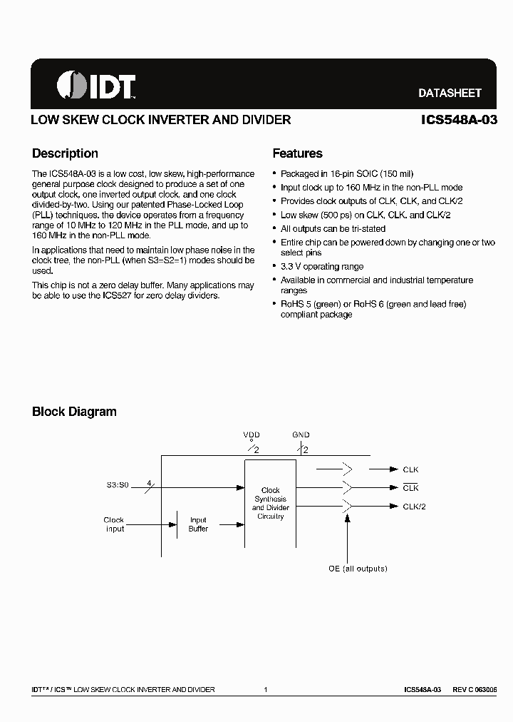 ICS548AMI-03LFT_4254177.PDF Datasheet