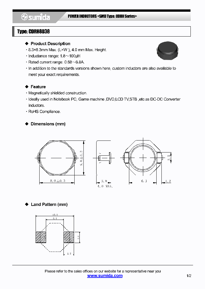 CDRH8D38_4270677.PDF Datasheet