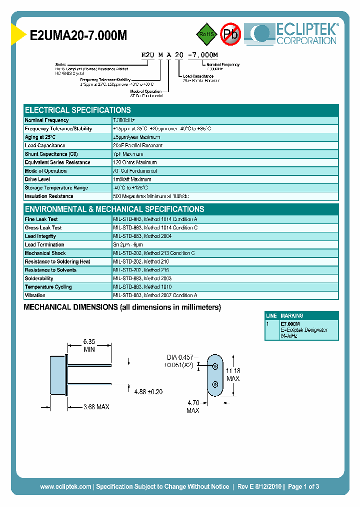 E2UMA20-7000M_4280230.PDF Datasheet